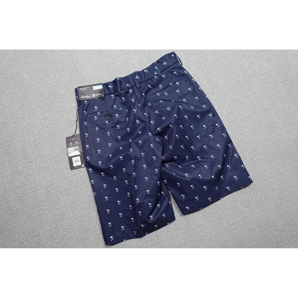 Walter Hagen Perfect 11 Shorts Mens 30 Navy Palm Club Print Golf 10 Inseam NWT